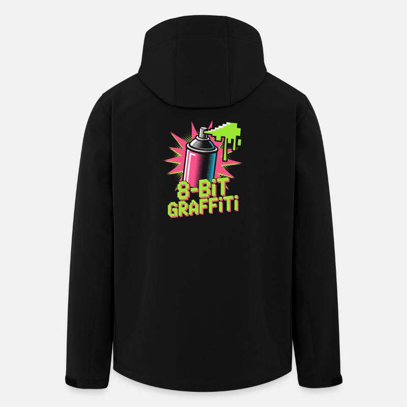 8-Bit Graffiti Pop Culture Retro Video Game - Recycelte Männer Softshell-Jacke von Stanley/Stella - Schwarz