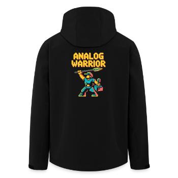 Guerrier analogique Pop Culture Rétro Jeu vidéo - Veste softshell homme en polyester recyclé Stanley/Stella - noir - Dos - AI Model Male 185 light (185cm)
