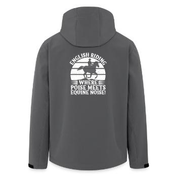 Horseback Riding Where Poise Meets Equine Noise - Recycelte Männer Softshell-Jacke von Stanley/Stella - Anthrazit - Hinten - AI Model Male 185 light (185cm)