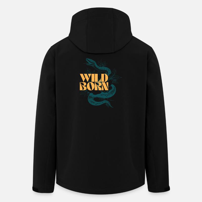 Conception de motif d’animal sauvage - Veste softshell homme en polyester recyclé Stanley/Stella - noir