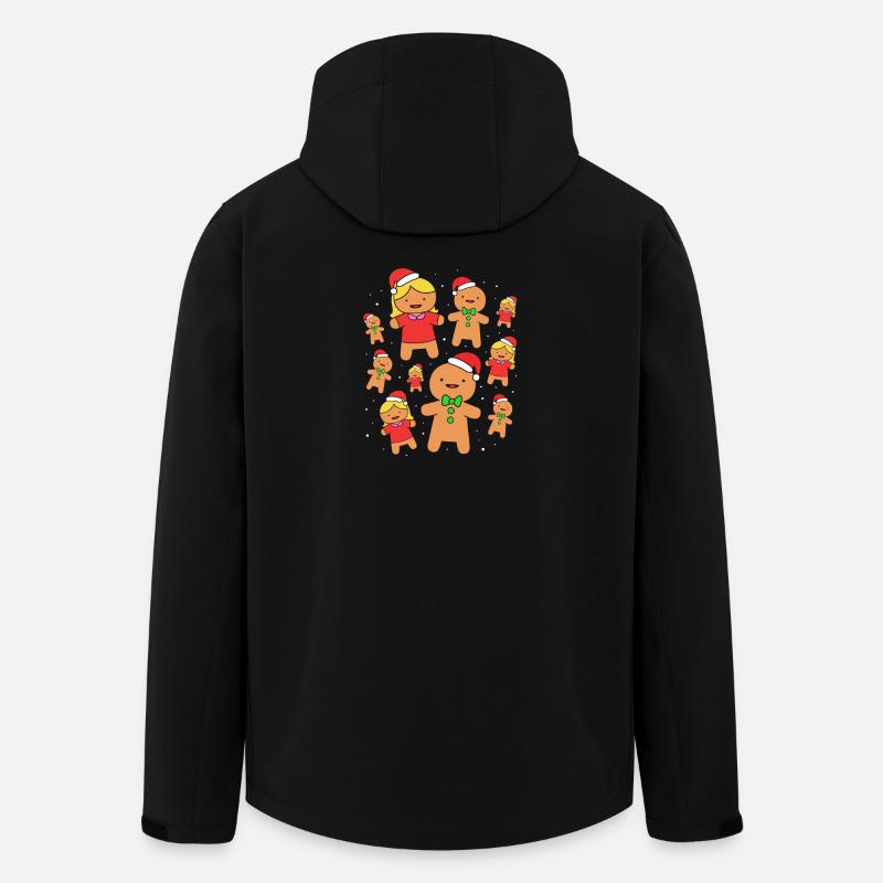 Lebkuchen Weihnachten Lebkuchenmann Gingerbread - Recycelte Männer Softshell-Jacke von Stanley/Stella - Schwarz