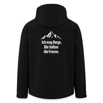 I like mountains saying for hikers - Men’s Recycled Softshell Jacket by Stanley/Stella - black - Back - AI Model Male 185 light (185cm)