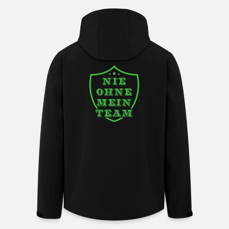 Mein Team - Recycelte Männer Softshell-Jacke von Stanley/Stella - Schwarz