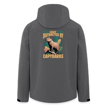 Drôle de Capybara - Veste softshell homme en polyester recyclé Stanley/Stella - noir - Dos - AI Model Male 185 light (185cm)