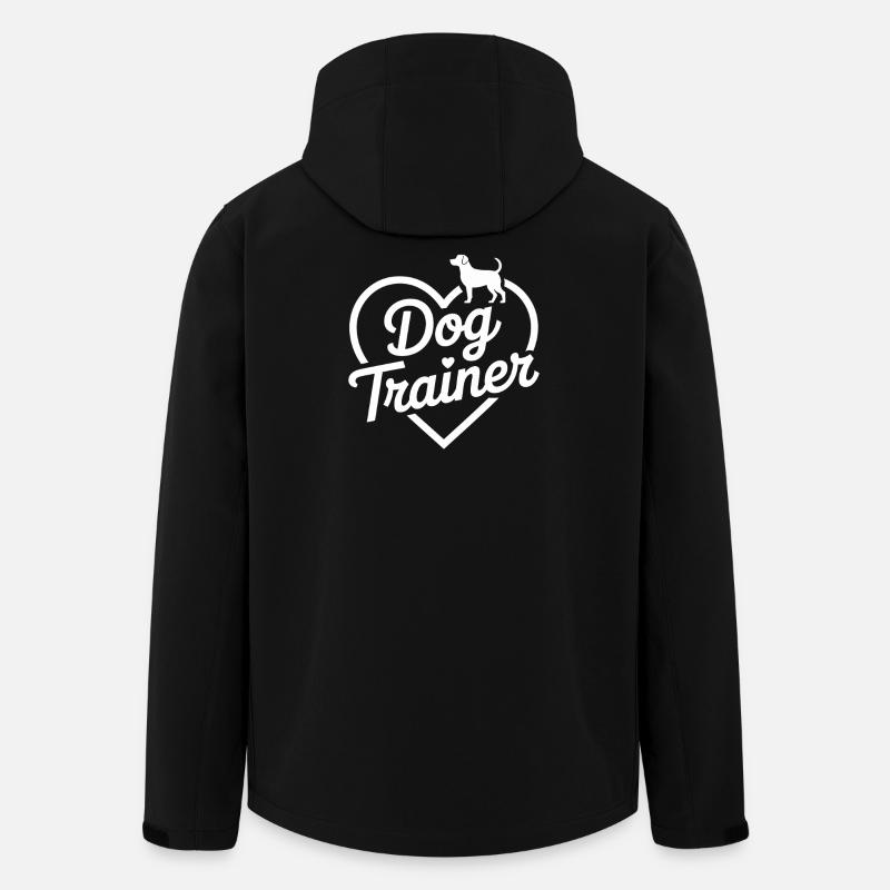 Dresseur de chiens Heart Design - Veste softshell homme en polyester recyclé Stanley/Stella - noir