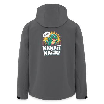 Kawaii Kaiju Pop Culture Japanese Aesthetic - Recycelte Männer Softshell-Jacke von Stanley/Stella - Schwarz - Hinten - AI Model Male 185 light (185cm)