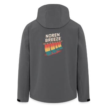 Noren Breeze Pop Culture Japanese Aesthetic - Recycelte Männer Softshell-Jacke von Stanley/Stella - Schwarz - Hinten - AI Model Male 185 light (185cm)
