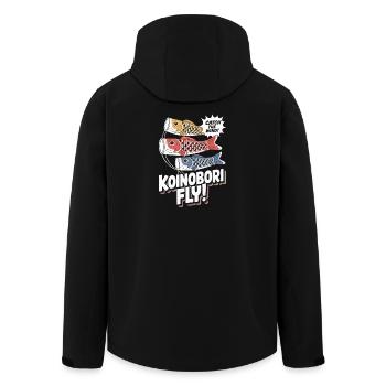 Koinobori Fly Pop Culture Japanese Aesthetic - Men’s Recycled Softshell Jacket by Stanley/Stella - black - Back - AI Model Male 185 light (185cm)