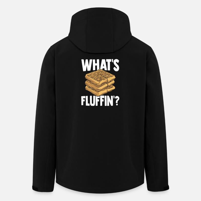 Cooles Waffel Geschenk Pancakes Mit Syrup - Recycelte Männer Softshell-Jacke von Stanley/Stella - Schwarz
