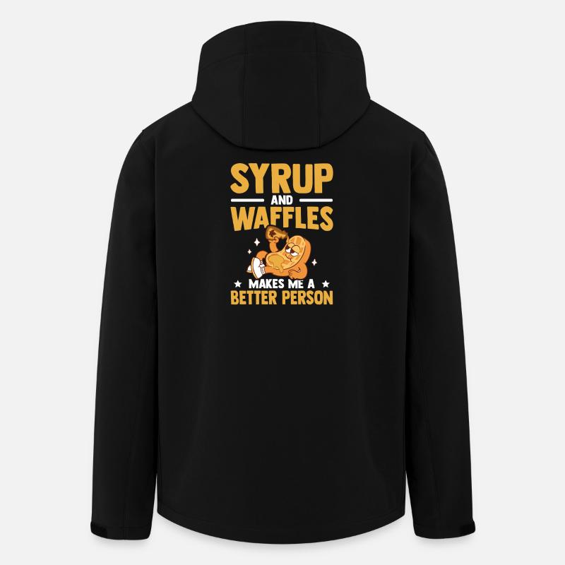 Syrup Und Waffeln Süßes Gebäck Pancakes - Recycelte Männer Softshell-Jacke von Stanley/Stella - Schwarz