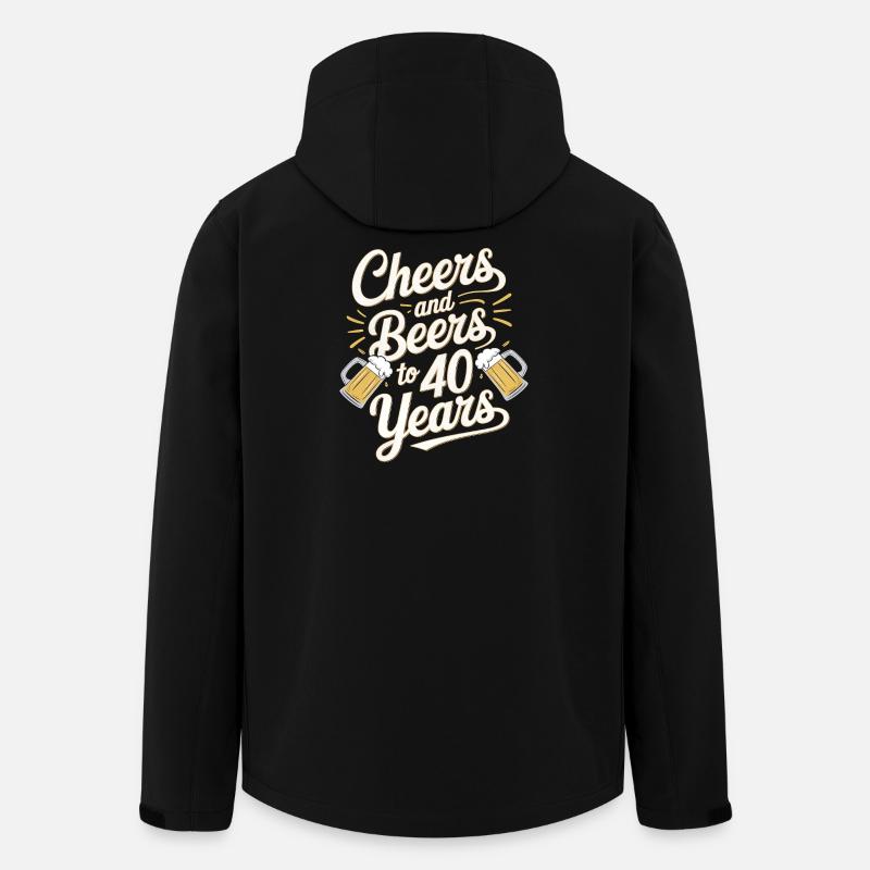 Cheers to 40 Years Beer Celebration - Men’s Recycled Softshell Jacket by Stanley/Stella - black