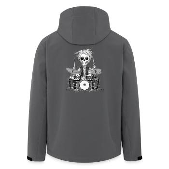SKELETON DRUMS - Men’s Recycled Softshell Jacket by Stanley/Stella - anthracite - Back - AI Model Male 185 light (185cm)
