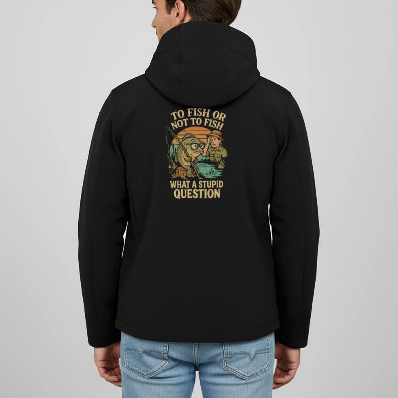 Fischen oder nicht fischen - eine dumme Frage Recycelte Männer Softshell-Jacke von Stanley/Stella