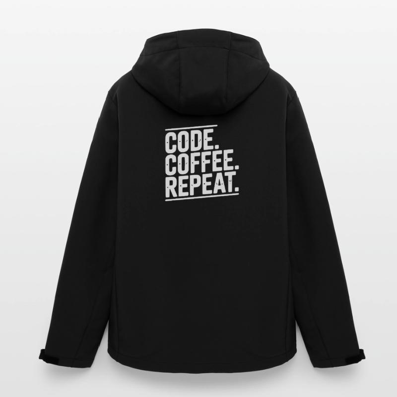 Code Coffee Repeat Veste softshell homme en polyester recyclé Stanley/Stella