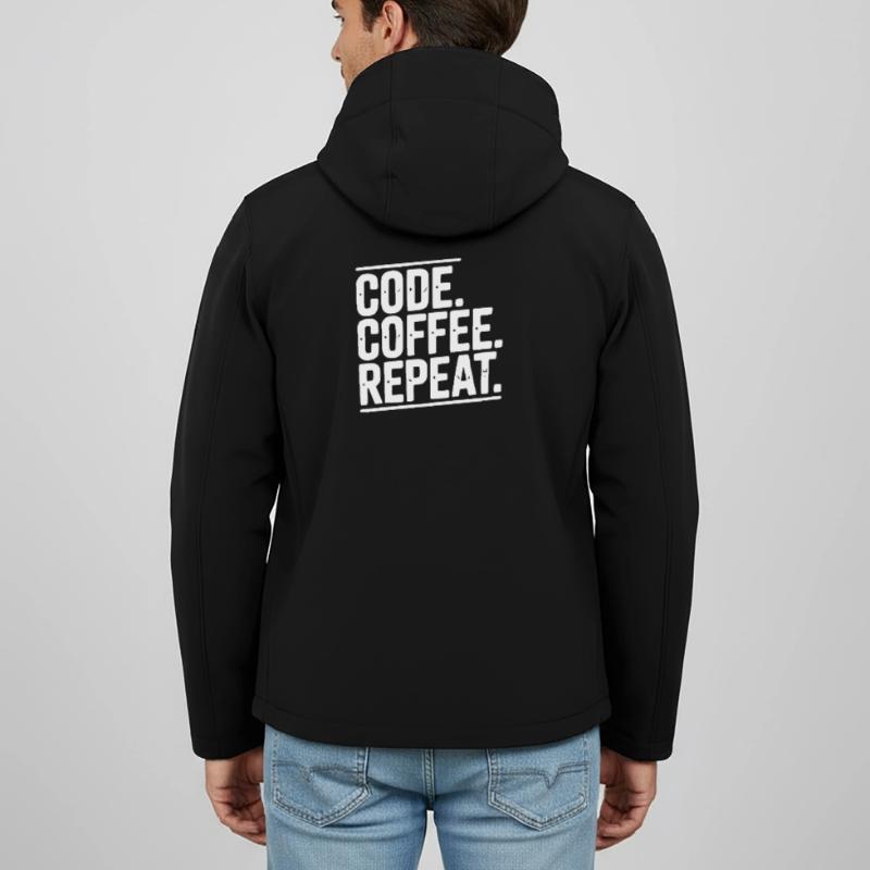 Code Coffee Repeat Veste softshell homme en polyester recyclé Stanley/Stella