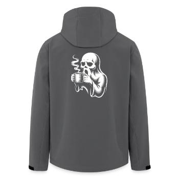 Coffee Ghost Morning Grouch Caffeine - Men’s Recycled Softshell Jacket by Stanley/Stella - black - Back - AI Model Male 185 light (185cm)