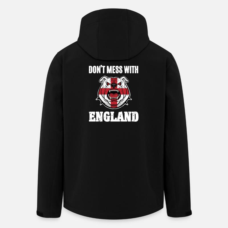 Drone de combat Bulldog Angleterre - Veste softshell homme en polyester recyclé Stanley/Stella - noir