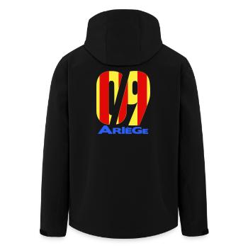 09 Ariège - Veste softshell homme en polyester recyclé Stanley/Stella - noir - Dos - AI Model Male 185 light (185cm)