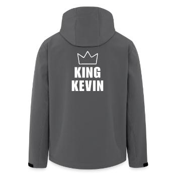 Kevin Name mit Buchstabe K - King Crown Hemd - Recycelte Männer Softshell-Jacke von Stanley/Stella - Schwarz - Hinten - AI Model Male 185 light (185cm)