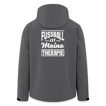 Funny Football Football Fan Gift - Men’s Recycled Softshell Jacket by Stanley/Stella - black - Back - AI Model Male 185 light (185cm)