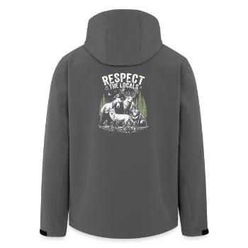 Respecter les habitants Animaux Forêt - Veste softshell homme en polyester recyclé Stanley/Stella - noir - Dos - AI Model Male 185 light (185cm)
