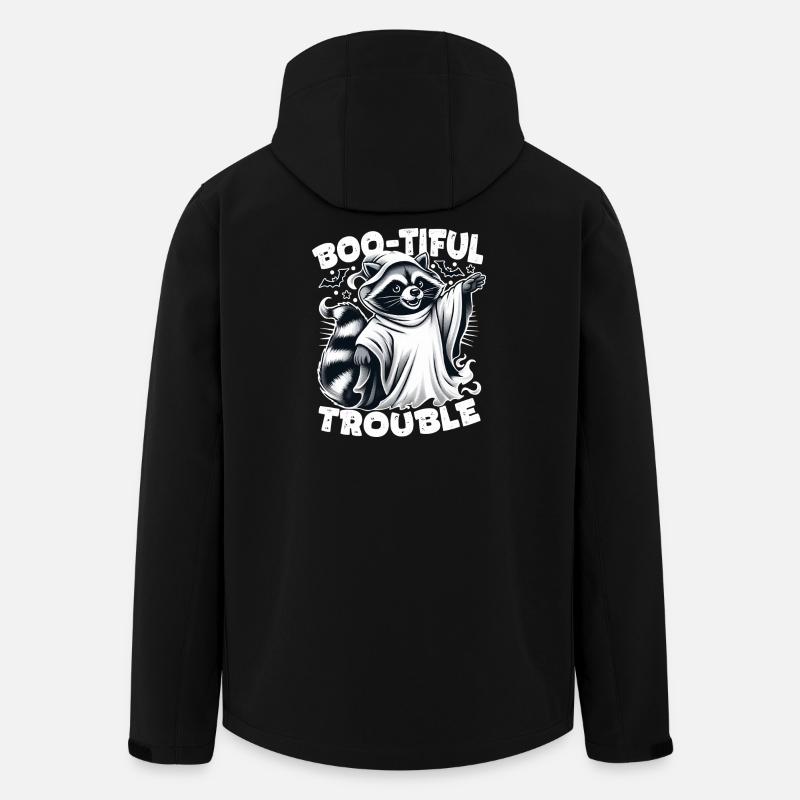 Ghost Raccoon : Boo-tiful Halloween Trouble - Veste softshell homme en polyester recyclé Stanley/Stella - noir