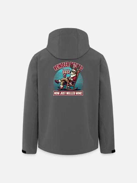 Rentier Ruhestand 2024 – Glühwein & Winterspaß - Recycelte Männer Softshell-Jacke von Stanley/Stella - Schwarz
