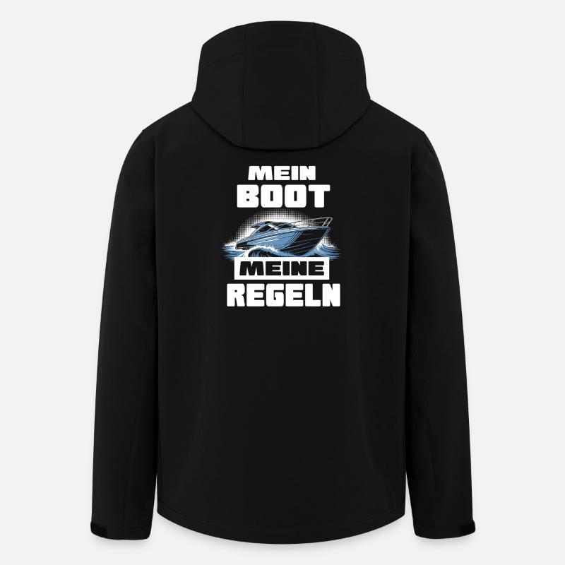 Mon bateau Mes règles - Veste softshell homme en polyester recyclé Stanley/Stella - noir
