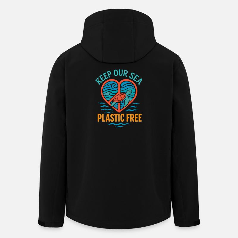 Keep our ocean plastic-free - Men’s Recycled Softshell Jacket by Stanley/Stella - black