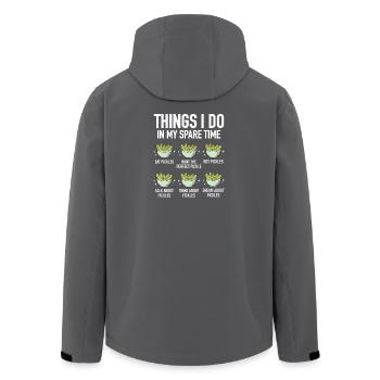 Cucumber Lover Fresh Vegetables Healthy Snack - Men’s Recycled Softshell Jacket by Stanley/Stella - black - Back - AI Model Male 185 light (185cm)