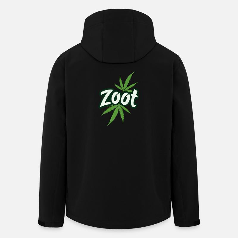 Zoot Cannabis Leaf 420 Stoner Graphique - Veste softshell homme en polyester recyclé Stanley/Stella - noir