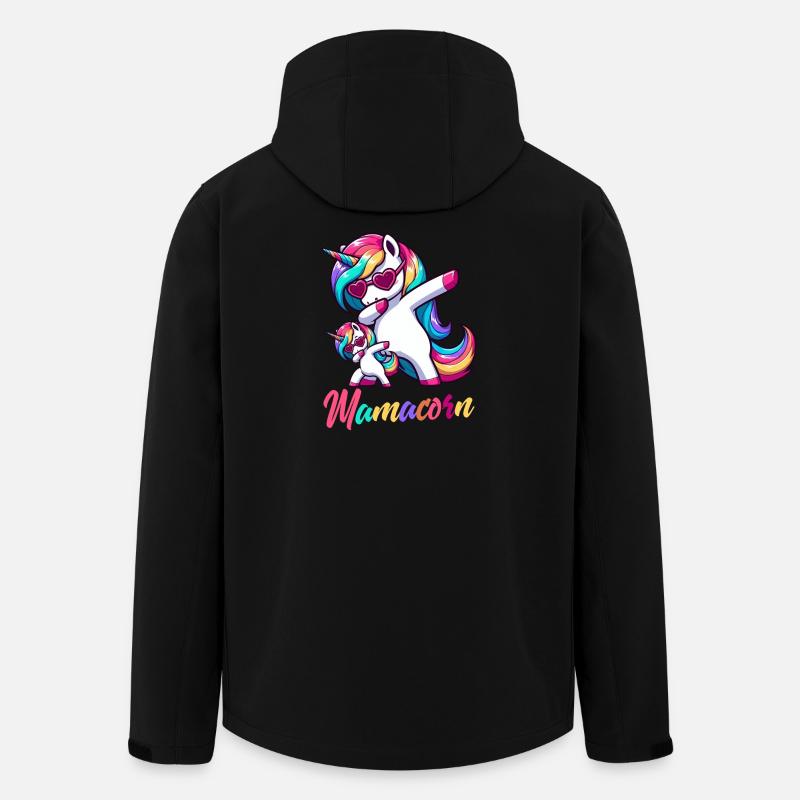 Mamacorn Mama Einhorn Mutter Babykorn Unicorn - Recycelte Männer Softshell-Jacke von Stanley/Stella - Schwarz