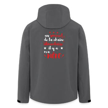 Au Sommet de la Chaine Alimentaire Il y a ma MERE  - Veste softshell homme en polyester recyclé Stanley/Stella - noir - Dos - AI Model Male 185 light (185cm)