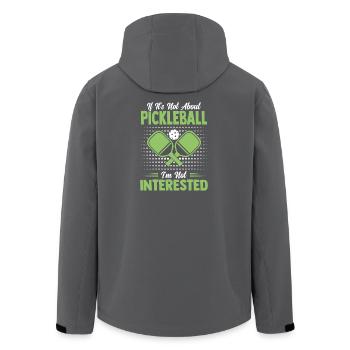 Pickleball Team Paddle Ball Player Gift - Men’s Recycled Softshell Jacket by Stanley/Stella - black - Back - AI Model Male 185 light (185cm)