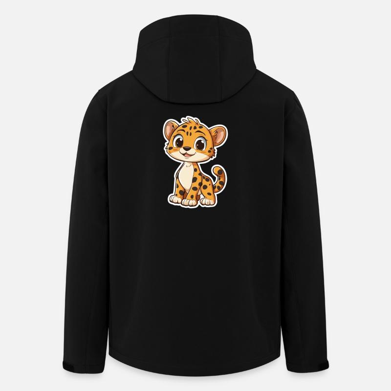 Löwe - Recycelte Männer Softshell-Jacke von Stanley/Stella - Schwarz