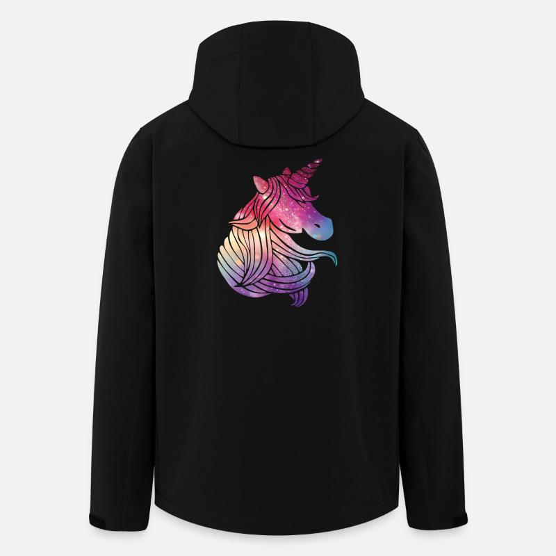 Einhorn Glitzer - Recycelte Männer Softshell-Jacke von Stanley/Stella - Schwarz