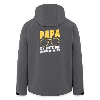 Tochter Sohn - Recycelte Männer Softshell-Jacke von Stanley/Stella - Schwarz - Hinten - AI Model Male 185 light (185cm)