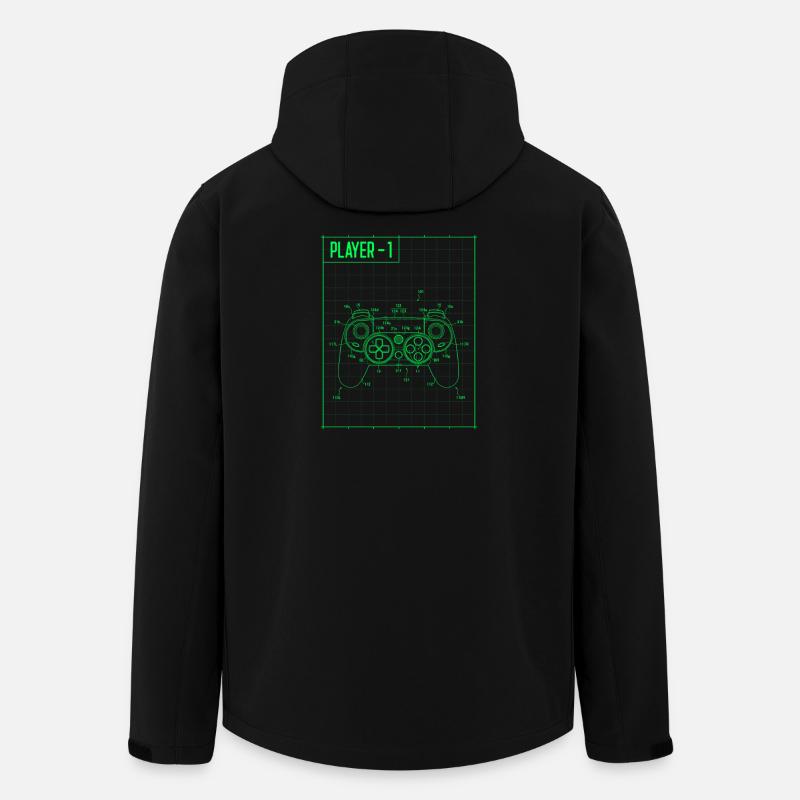 Player1 Blueprint Controller Neon - Recycelte Männer Softshell-Jacke von Stanley/Stella - Schwarz
