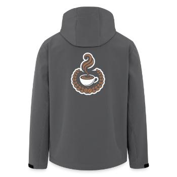Caffeine Design Coffee Artwork Coffee - Recycelte Männer Softshell-Jacke von Stanley/Stella - Schwarz - Hinten - AI Model Male 185 light (185cm)
