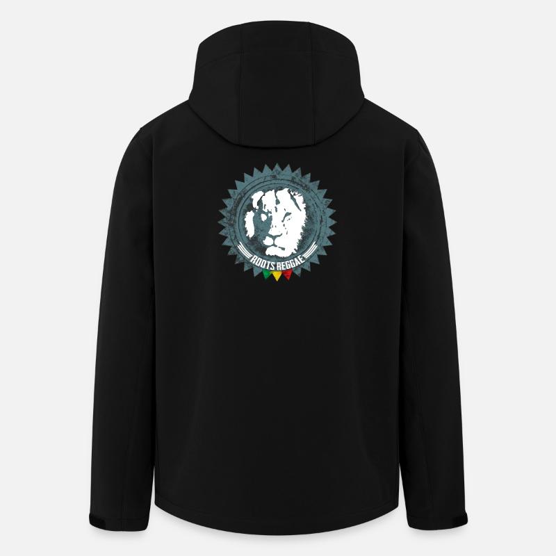 Rootsreggae Abzeichen Logo mit Löwe - Recycelte Männer Softshell-Jacke von Stanley/Stella - Schwarz
