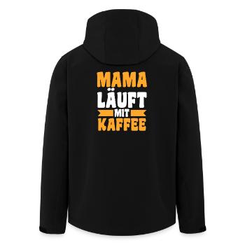 Vater Team Papa - Recycelte Männer Softshell-Jacke von Stanley/Stella - Schwarz - Hinten - AI Model Male 185 light (185cm)