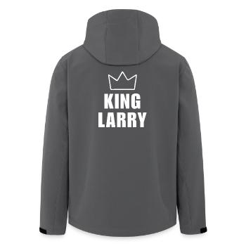 Larry Name avec lettre L - Chemise King Crown - Veste softshell homme en polyester recyclé Stanley/Stella - noir - Dos - AI Model Male 185 light (185cm)