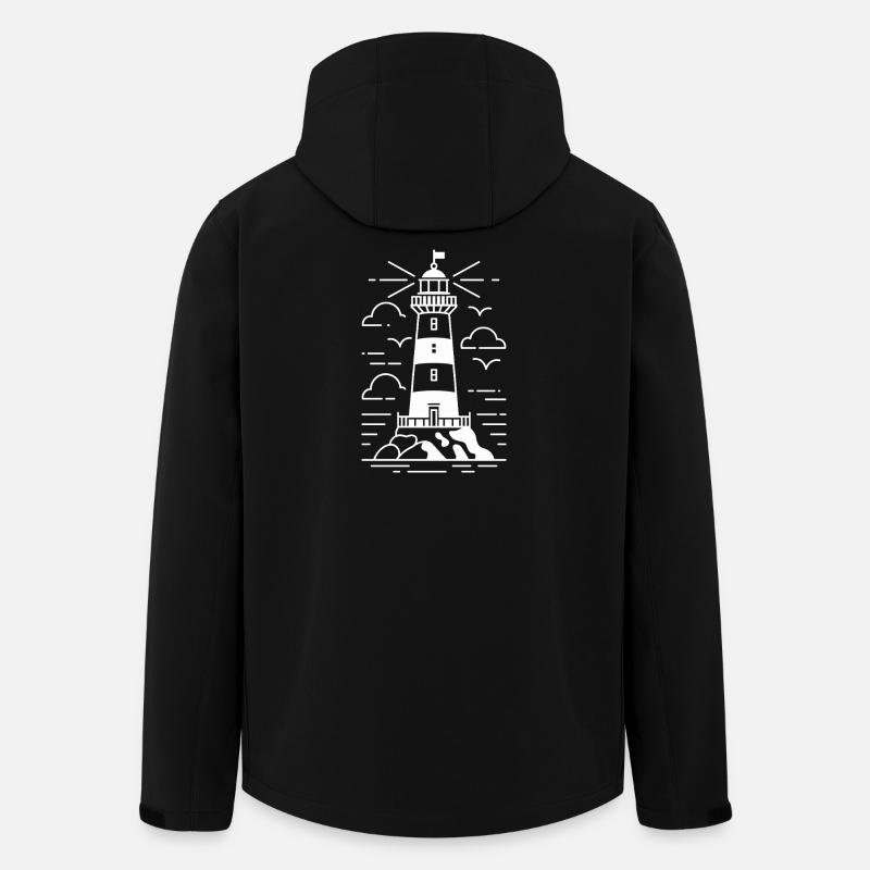 Lighthouse by the sea - Men’s Recycled Softshell Jacket by Stanley/Stella - black