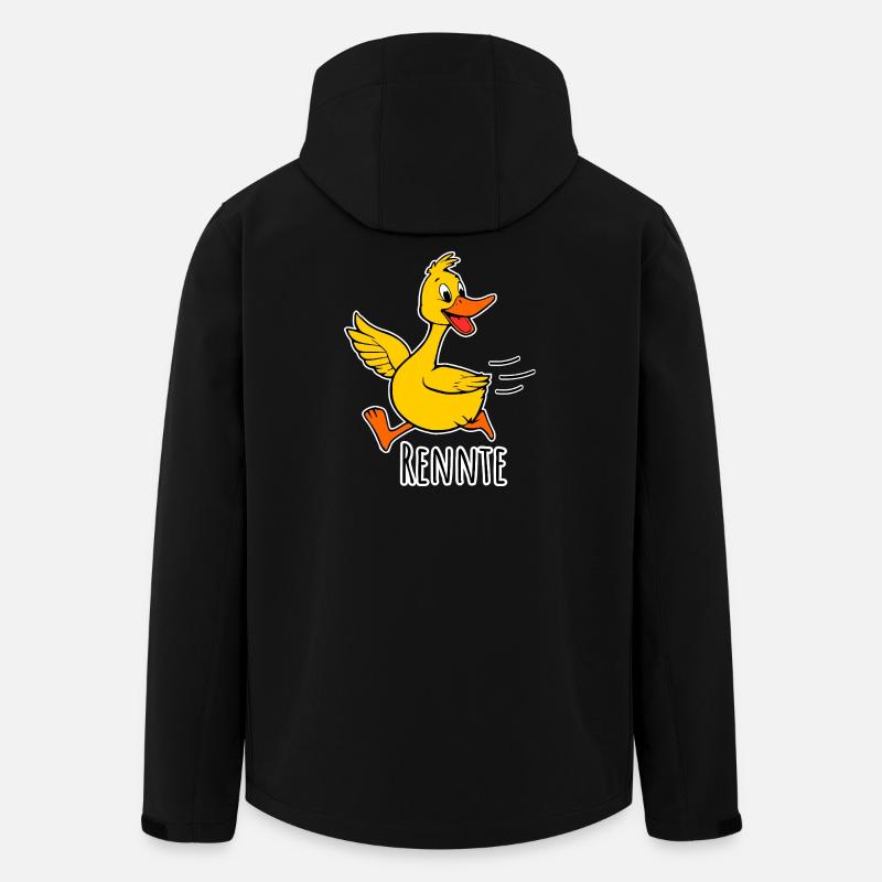Un'allegra paperella che corre - una gara! - Giacca softshell uomo in poliestere riciclato di Stanley/Stella - nero