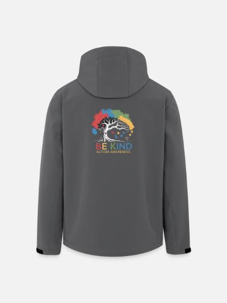 Be Kind Autism Awareness Tree Puzzle - Men’s Recycled Softshell Jacket by Stanley/Stella - black