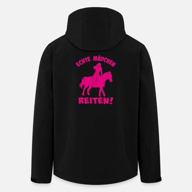 Echte Mädchen Reiten Silhouette - Recycelte Männer Softshell-Jacke von Stanley/Stella - Schwarz
