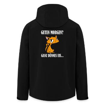 Bonjour très mince glace dessin animé - Veste softshell homme en polyester recyclé Stanley/Stella - noir - Dos - AI Model Male 185 light (185cm)