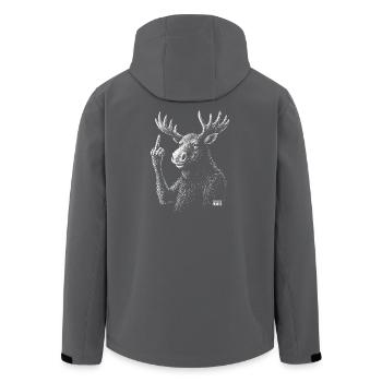 orignal puant doigt rétro design drôle - Veste softshell homme en polyester recyclé Stanley/Stella - noir - Dos - AI Model Male 185 light (185cm)