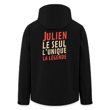 Julian – der Eine, der Einzige, die Legende - Recycelte Männer Softshell-Jacke von Stanley/Stella - Schwarz - Hinten - AI Model Male 185 light (185cm)