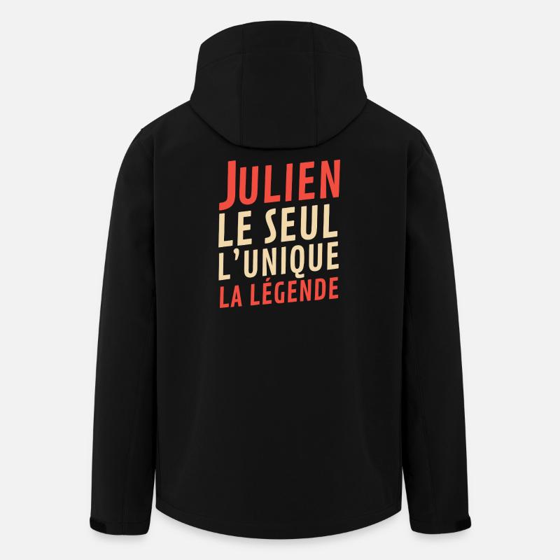 Julien–Le seul, l’unique, la légende - Veste softshell homme en polyester recyclé Stanley/Stella - noir